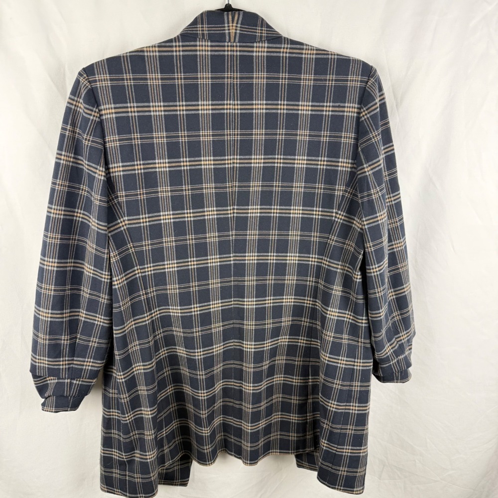 Aritzia Babaton Macauley Blazer Navy Blue Open Front Size 6 Preppy Corpcore Long - Picture 12 of 13